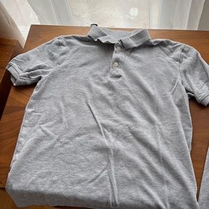 Old navy uniform polo. Gray. Kids side 10-12